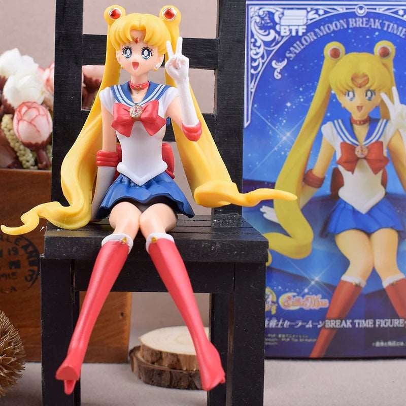 13.5cm Anime Sailor Moon Model Hino Rei Car Accessories Collection PVC Doll Sailor Mars Jupiter Mercury Venus Figures Toys Gifts - SHAKLABS STORE