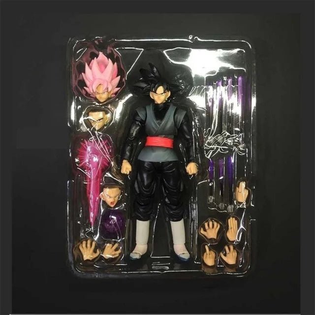 14cm Anime Dragon Ball Black Goku Zamasu Action Figure Super Saiyan Movie Version Dbz Model With Multiple Accessories Toys - SHAKLABS STORE