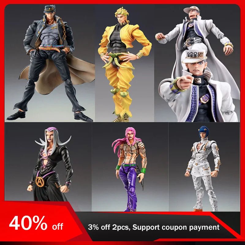 17cm Anime JoJo's Bizarre Adventure Figure Kujo Jotaro Action Figure PVC Statue Model Ornament Kids Toy Gift for Boy Collectible - SHAKLABS STORE