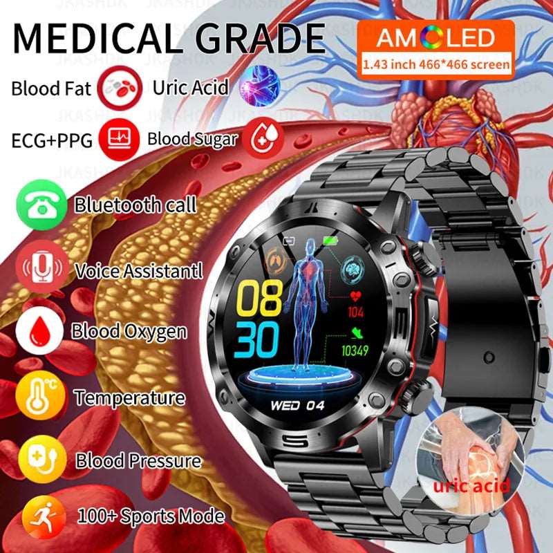 2024 ECG+PPG Smart Health Watch - Advanced Fitness Tracker - SHAKLABS STORE