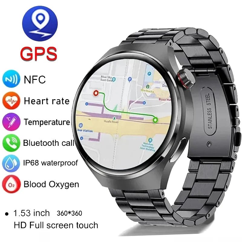 2024 GT4 Pro Smart Watch - GPS, NFC, Heart Rate - SHAKLABS STORE