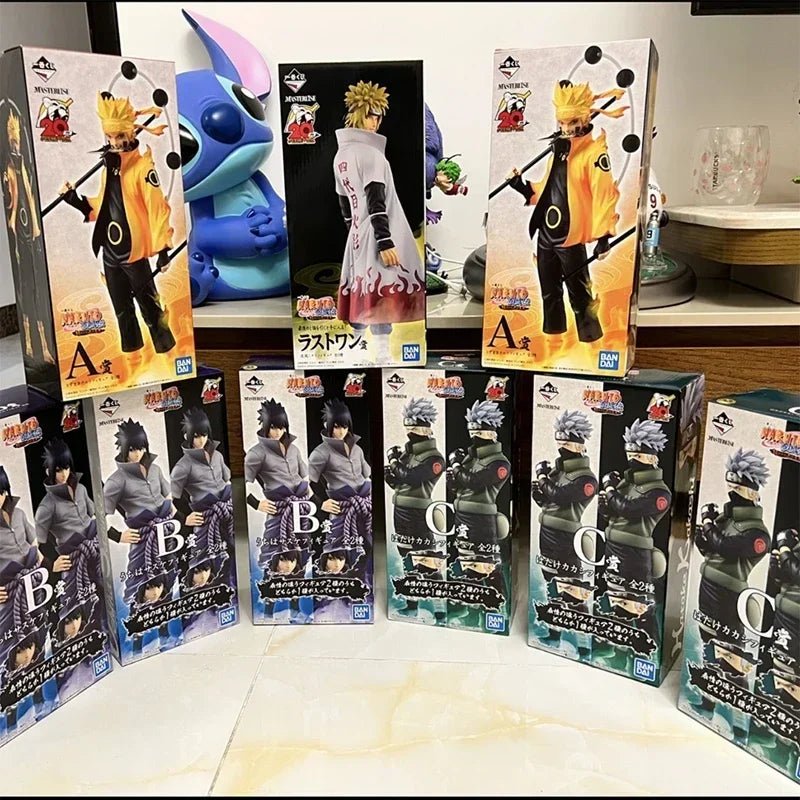 20cm Bandai Naruto Anime Figure Shippuden Uchiha Sasuke Hatake Kakashi Namikaze Minato Action Figure Collection Model Toys Gifts - SHAKLABS STORE