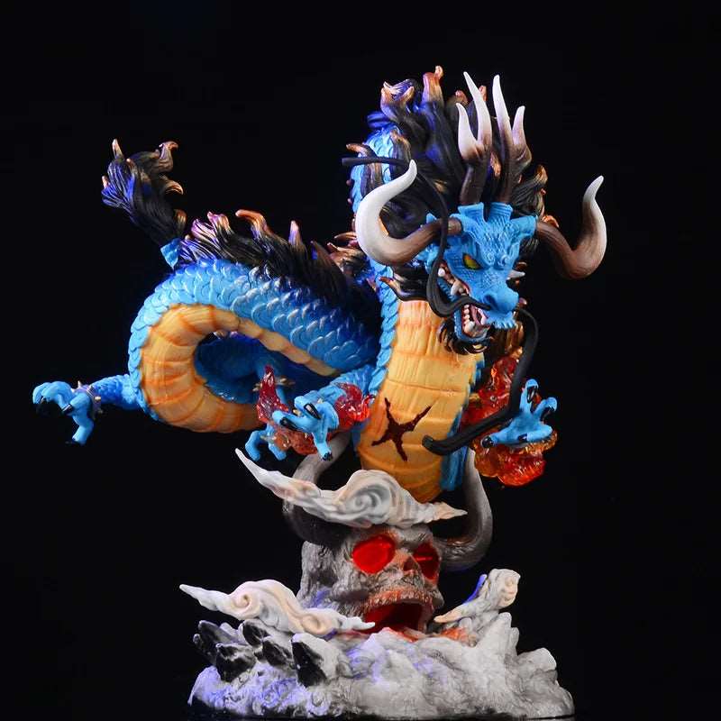 22cm One Piece Anime Figure GK Kaido Dragon Form Four Emperors With Lamp PVC Action Figure Model Dolls Antistress Toy For Gift - SHAKLABS STORE