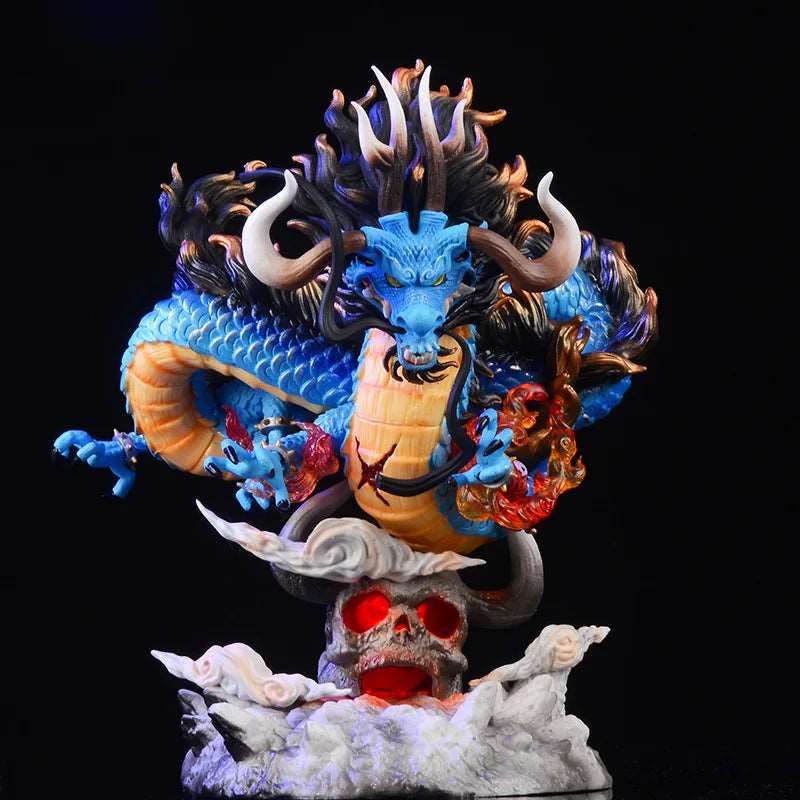 22cm One Piece Anime Figure GK Kaido Dragon Form Four Emperors With Lamp PVC Action Figure Model Dolls Antistress Toy For Gift - SHAKLABS STORE