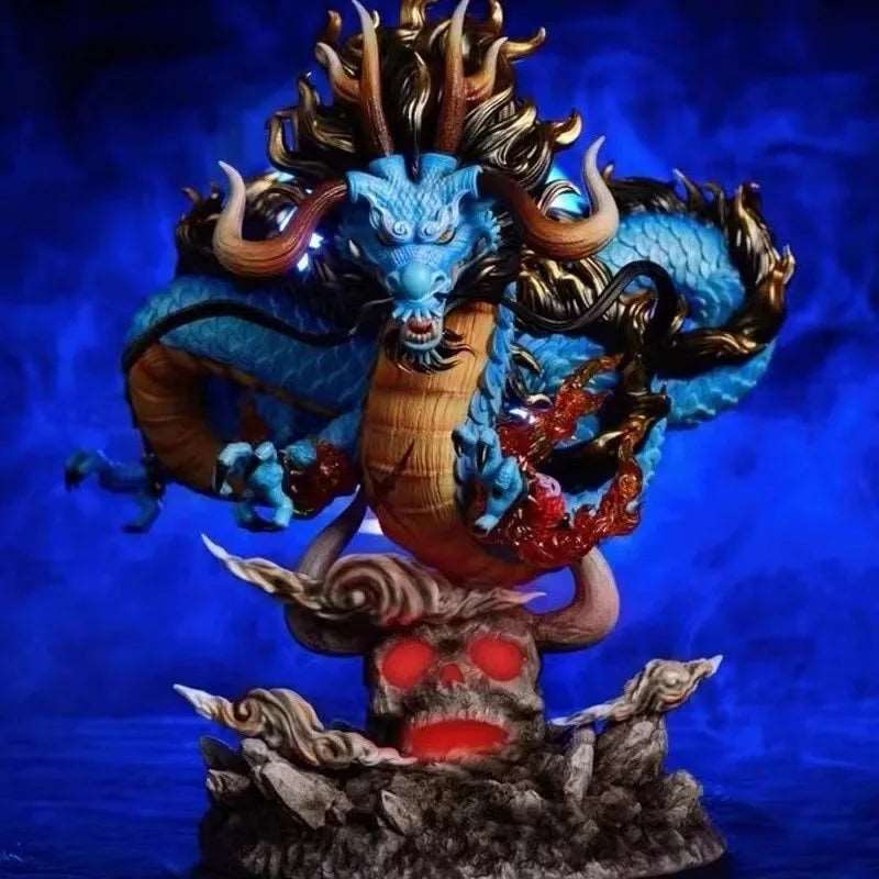 22cm One Piece Anime Figure GK Kaido Dragon Form Four Emperors With Lamp PVC Action Figure Model Dolls Antistress Toy For Gift - SHAKLABS STORE