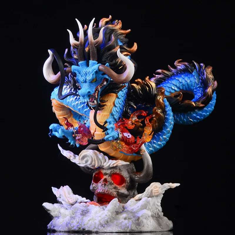 22cm One Piece Anime Figure GK Kaido Dragon Form Four Emperors With Lamp PVC Action Figure Model Dolls Antistress Toy For Gift - SHAKLABS STORE