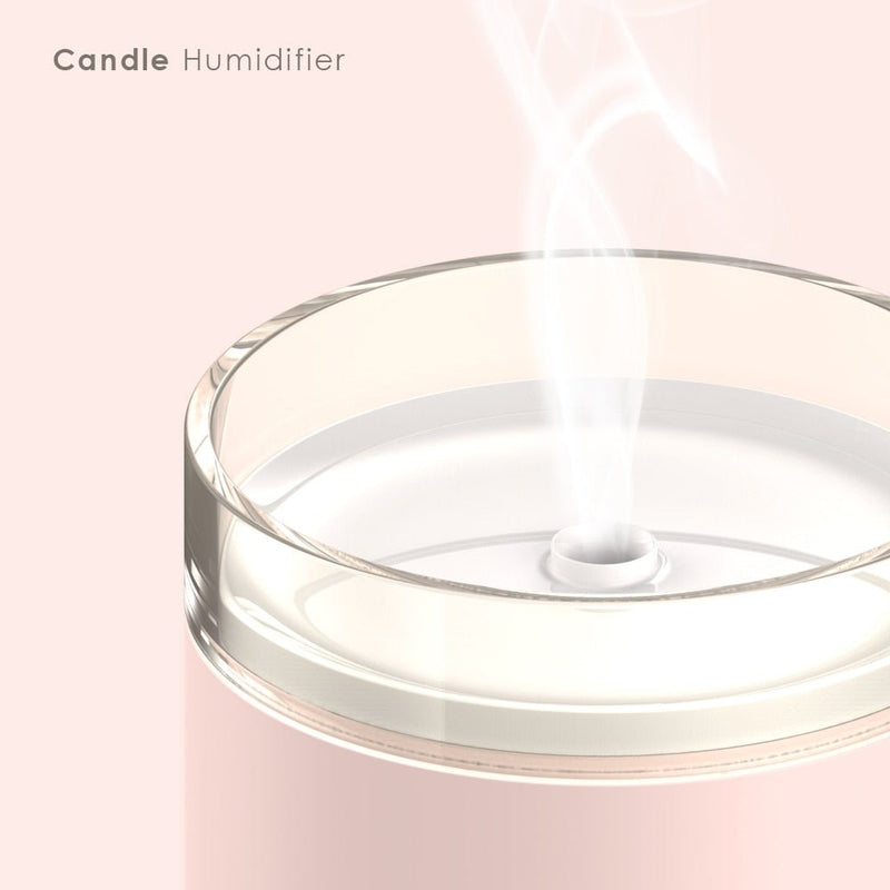 280ML Air Humidifier LED Candle Ultrasonic Cool Mist Essential Oil Diffuser - USB Aroma Lamp, Car Purifier, Fogger Mist Maker - SHAKLABS STORE