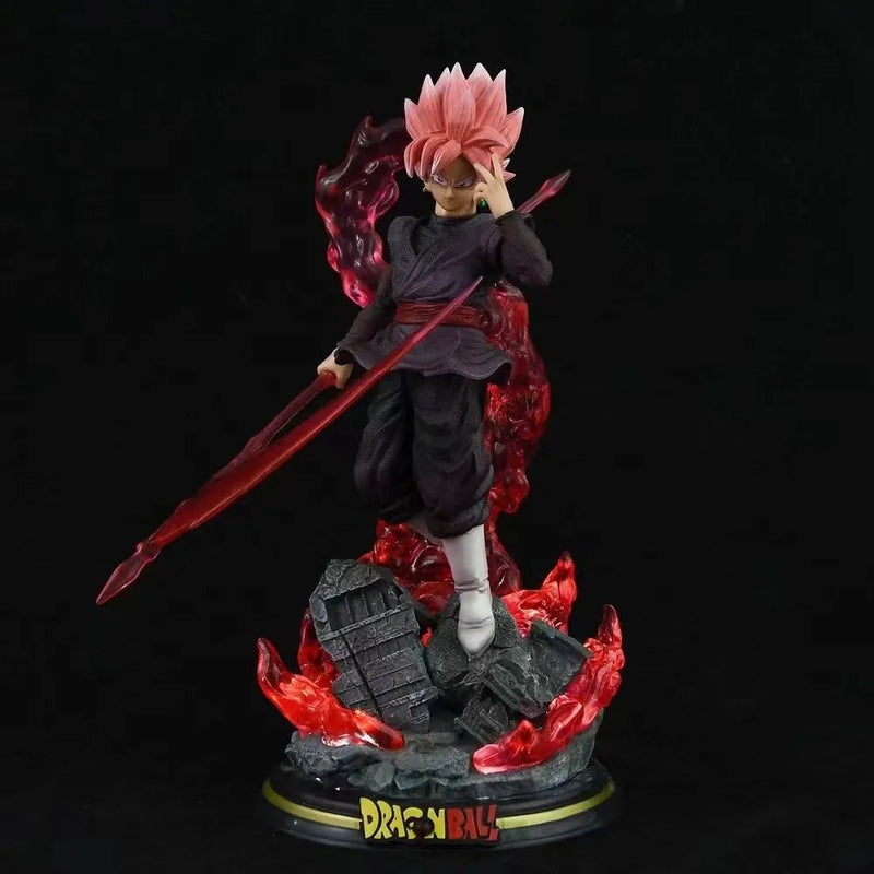 28cm Dragon Ball Z Black Goku Figure with Light Base - SHAKLABS STORE