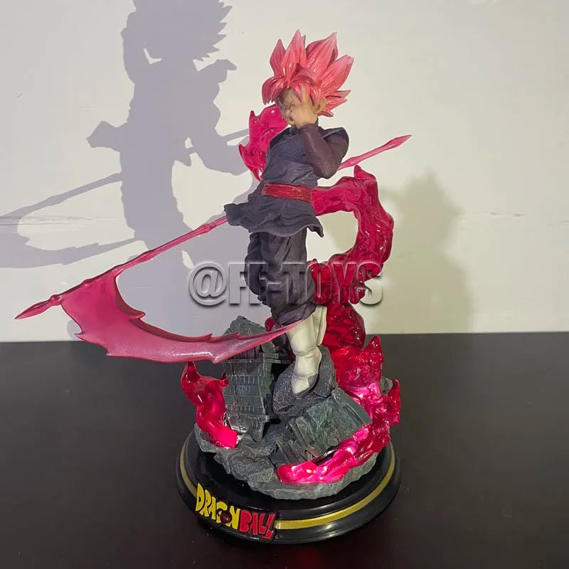 28cm Dragon Ball Z Black Goku Figure with Light Base - SHAKLABS STORE