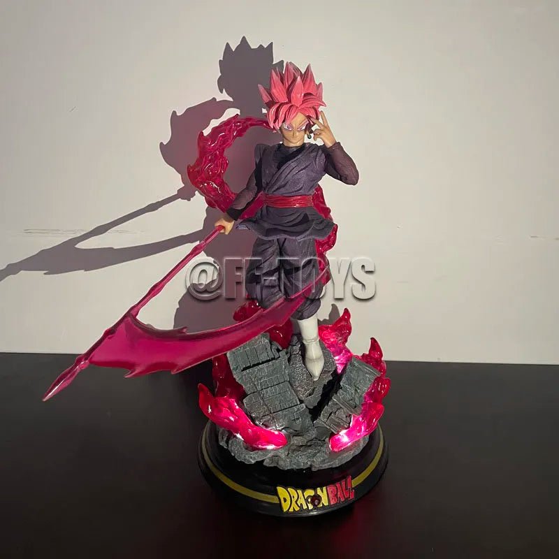 28cm Dragon Ball Z Black Goku Figure with Light Base - SHAKLABS STORE