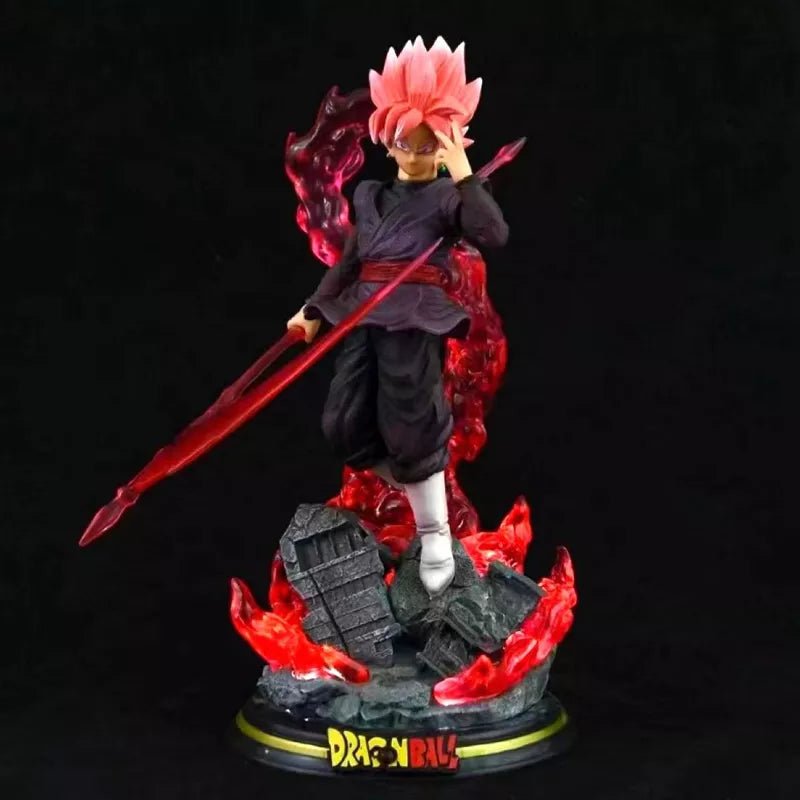 28cm Dragon Ball Z Black Goku Figure with Light Base - SHAKLABS STORE