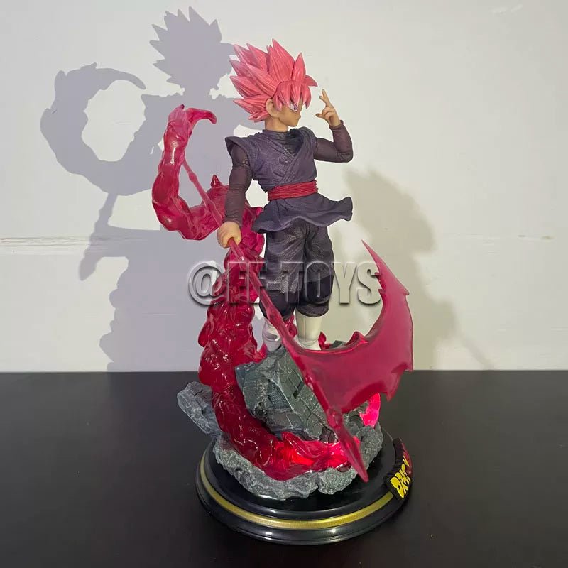 28cm Dragon Ball Z Black Goku Figure with Light Base - SHAKLABS STORE