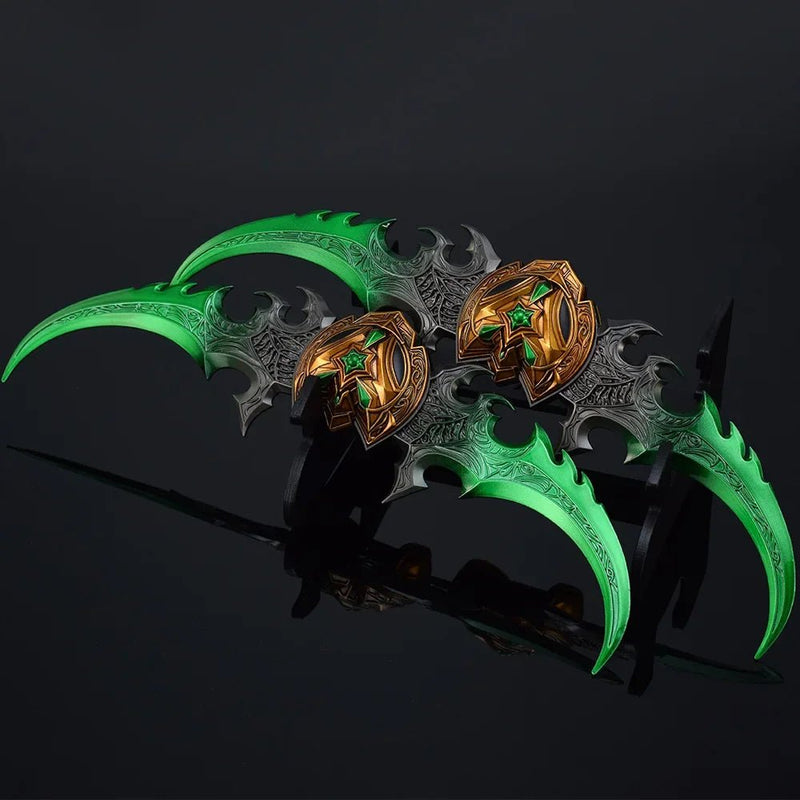 29cm Warglaive of Azzinoth World of Warcraft Burning Legion Illidan Stormrage Game Peripheral Metal Weapon Model Gift Toys Boys - SHAKLABS STORE