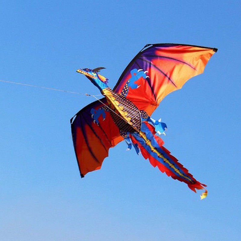 3D Dragon Kite - Colorful Flying Dragon Outdoor Kite for Kids and Adults - SHAKLABS STORE