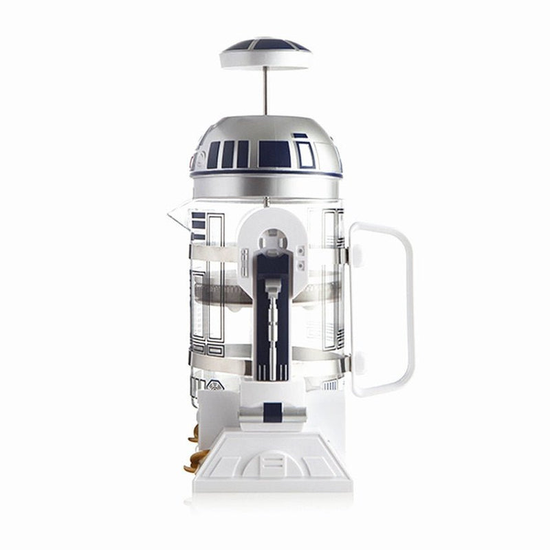 960ml Moka Coffee Machine R2 - d2 Cartoon Star Wars Robot Office Home Manual Thermal Stainless Steel Pressing Mini Coffee Pot - SHAKLABS STORE