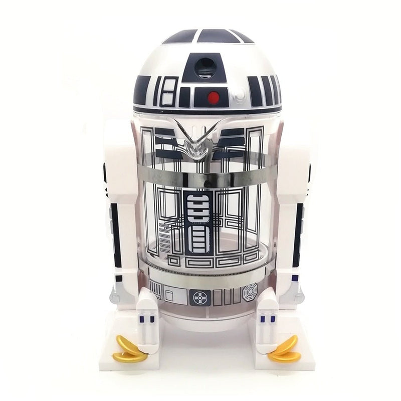 960ml Moka Coffee Machine R2 - d2 Cartoon Star Wars Robot Office Home Manual Thermal Stainless Steel Pressing Mini Coffee Pot - SHAKLABS STORE