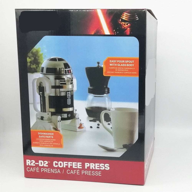 960ml Moka Coffee Machine R2 - d2 Cartoon Star Wars Robot Office Home Manual Thermal Stainless Steel Pressing Mini Coffee Pot - SHAKLABS STORE