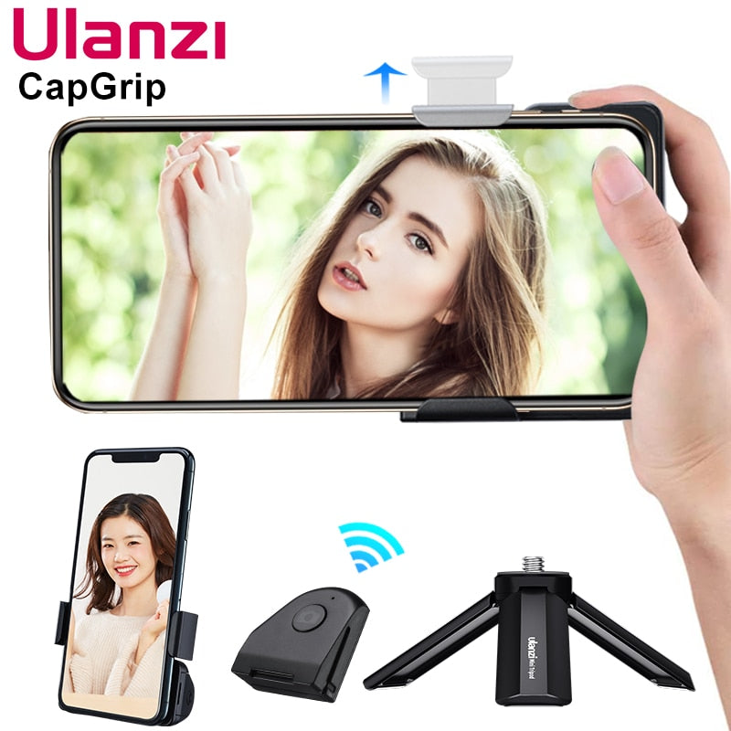 Ulanzi CapGrip Wireless Bluetooth Smartphone Selfie Booster Handle Grip Phone Stabilizer Stand Holder Shutter Release 1/4 Screw ShakLabs Store