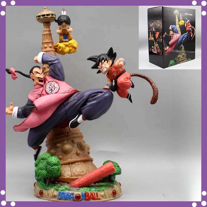 Uncover the Epic Clash of Tao Pai Pai and Son Goku with this Exquisite Dragon Ball Action Figure Set