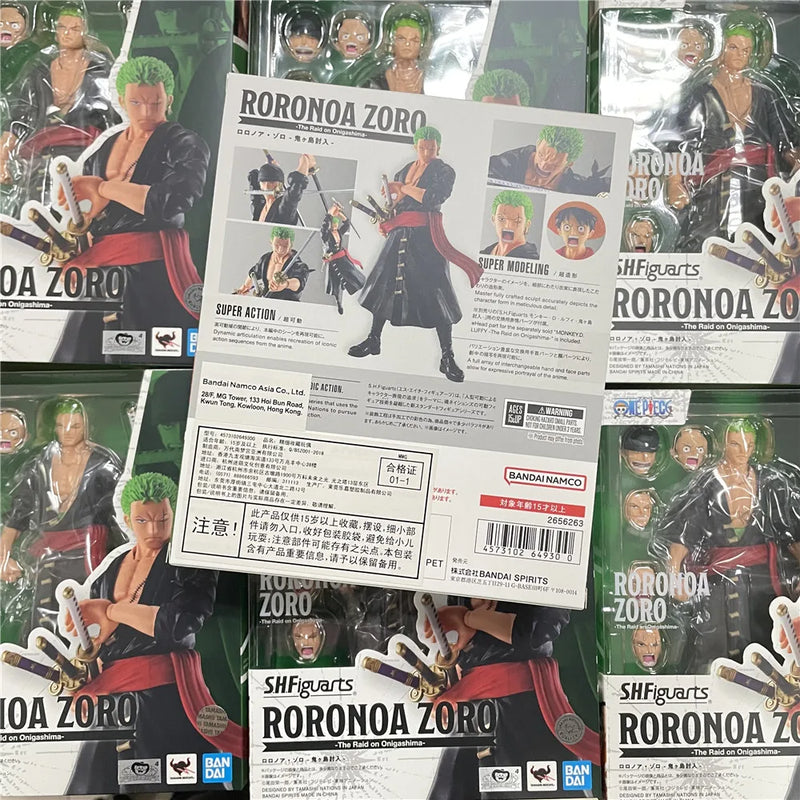 Original One Piece S.H.Figuarts Zoro Anime The Raid on Onigashima Roronoa Zoro SHF Toys PVC Action Figure Collector