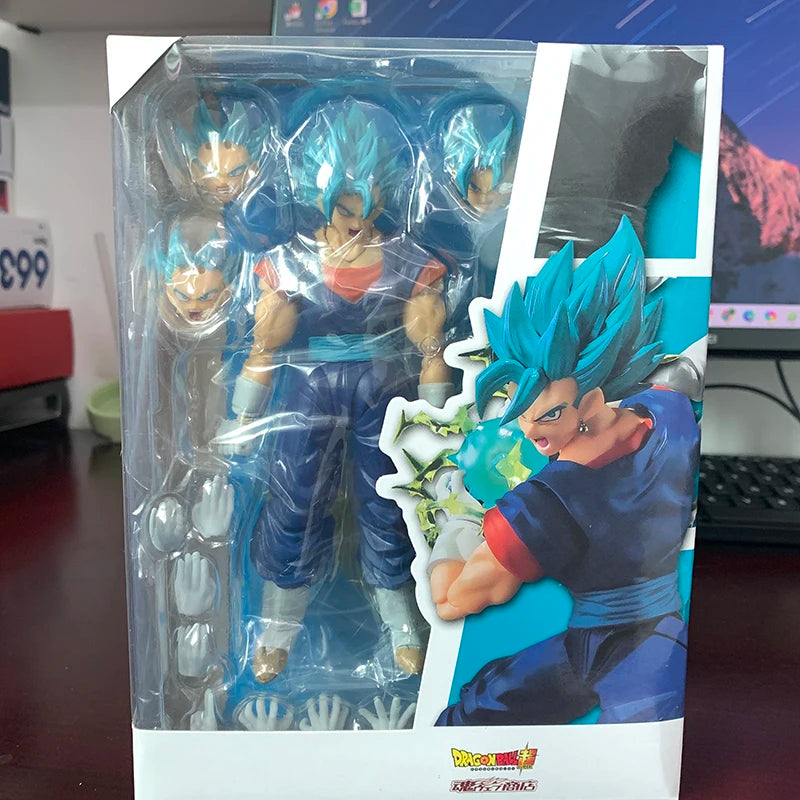 SHF Dragon Ball Super Saiyan Vegito Action Figure God Anime DragonBall Gokou Figurine Toy Christmas Gift Collection