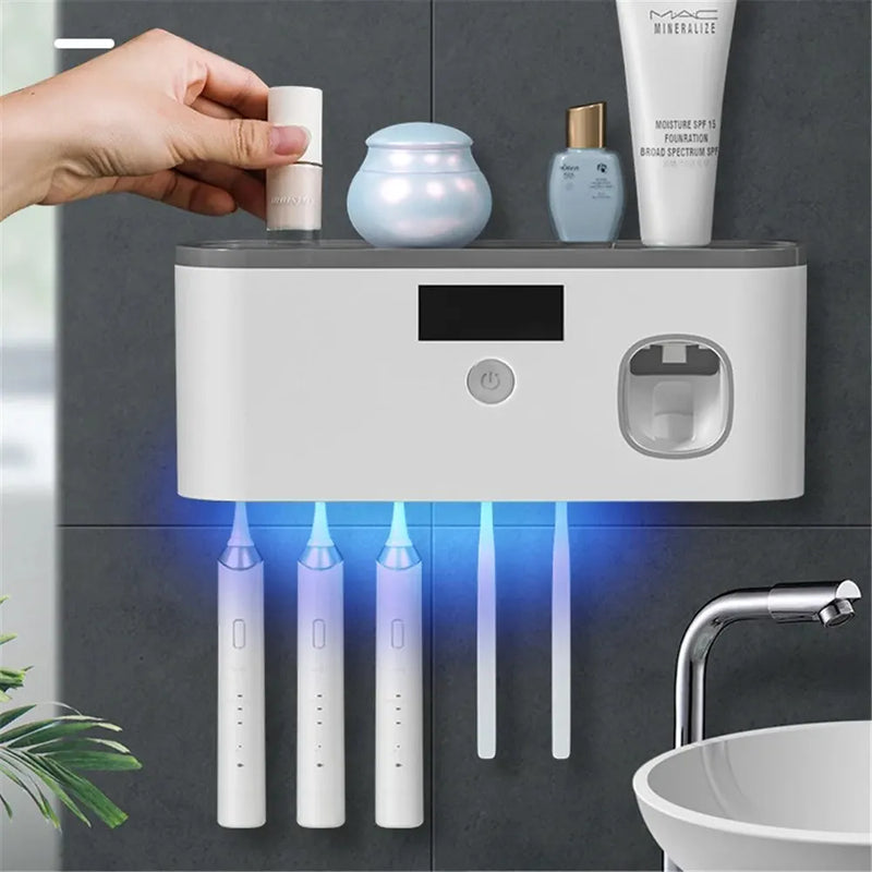 Solar UV Toothbrush Sterilizer & Smart Squeezer