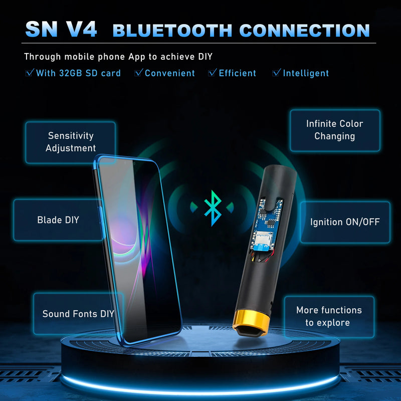 TXQ SABER SNV4 Proffie: Customizable Lightsaber (Metal Hilt, Neo Pixel)