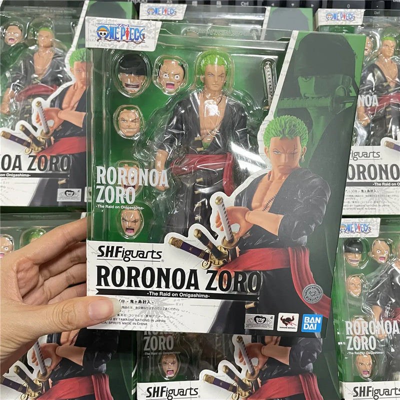 Original One Piece S.H.Figuarts Zoro Anime The Raid on Onigashima Roronoa Zoro SHF Toys PVC Action Figure Collector