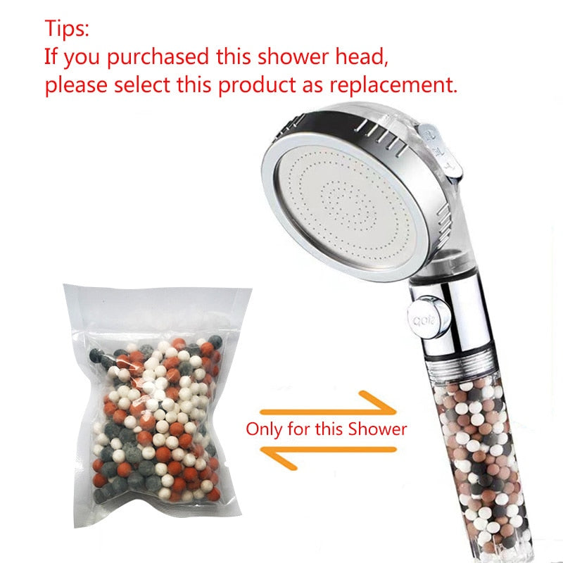 ZhangJi 3 Modes Adjustable High Pressure Shower Head Tourmaline Replaceable Filter SPA Shower Water Saving  Switch Button Shower ShakLabs Store