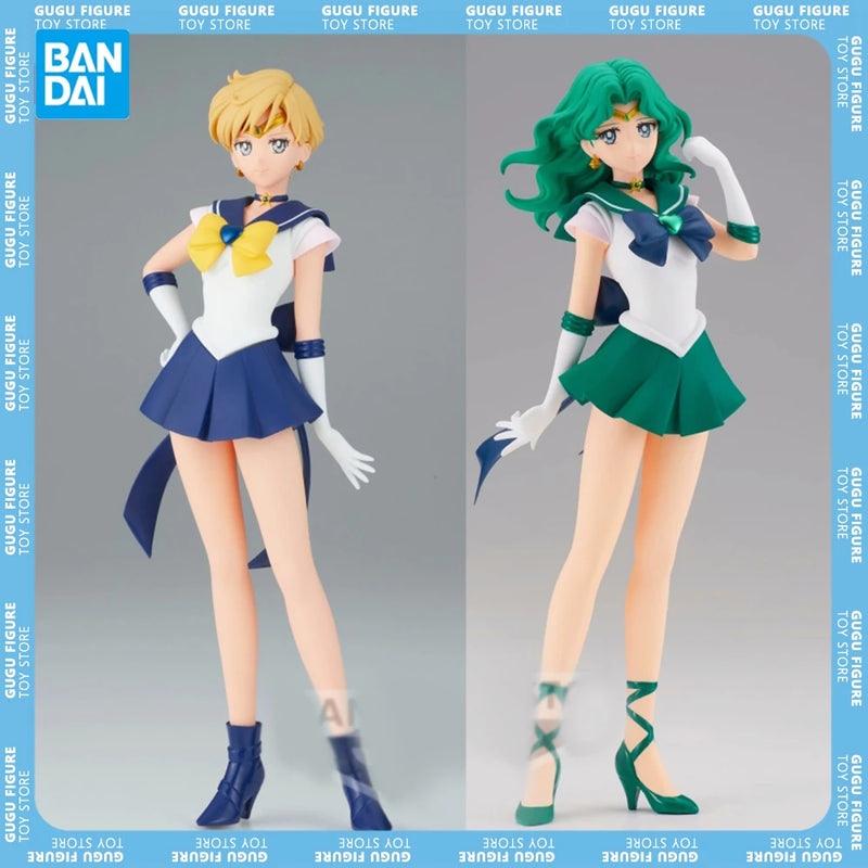 Original Sailor Moon Cosmos The Movie Glitter Glamours Kaiou Michiru Sailor Neptune Pvc Action Figures 23cm Toys Kids Figurine