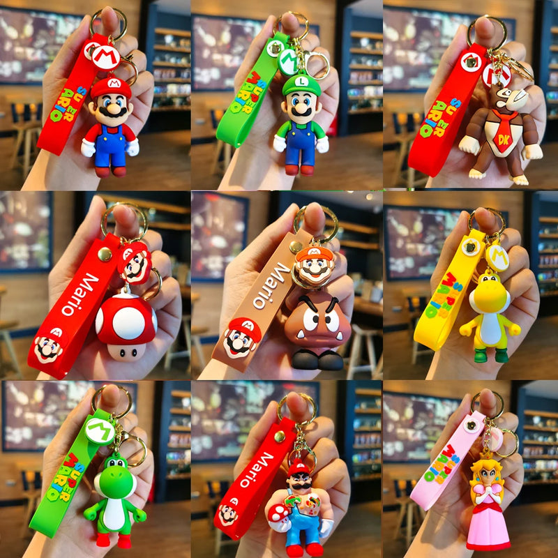 Super Mario Keychains - 10 Styles Cartoon Figure Pendants