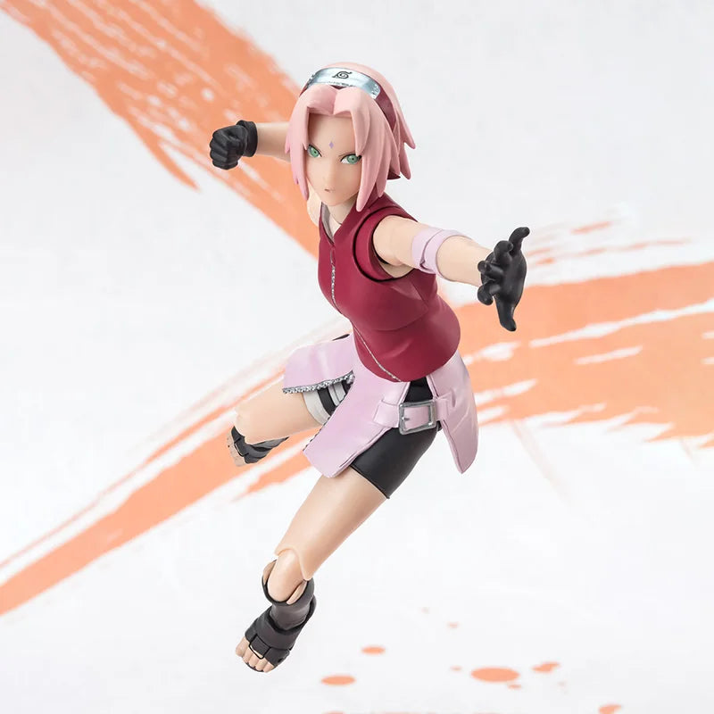 Original Bandai Anime Action Figure Naruto SHFiguarts Haruno Sakura NARUTOP99 Edition Finished Model Kit Toy Gift for Chikdren