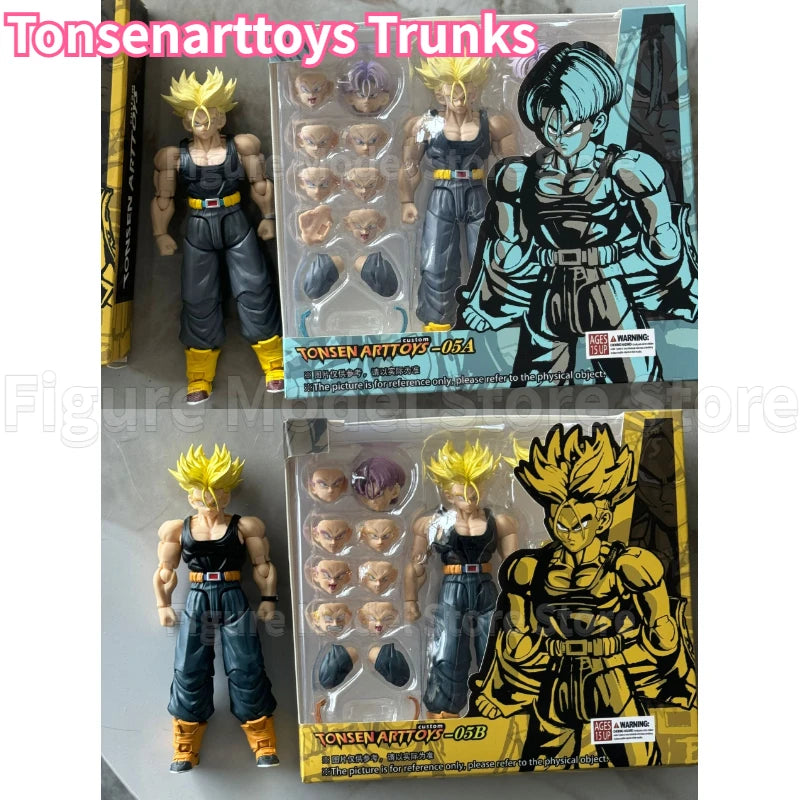 Tonsenarttoys Dragon Ball SHF Trunks Super Saiyan SSJ SSJ2 Majin Buu Kid Buutenks Custom Accessories Anime Action Figures Toys