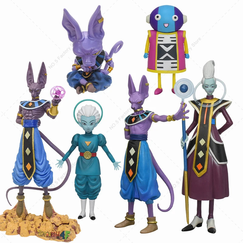 Anime DBZ Grand Priest Beerus Zen'o Whis Figure Gods Of Destruction Dxf Figurine Pvc Statue Model Collection Toy Gifts