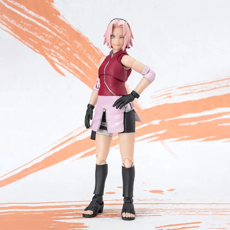 Original Bandai Anime Action Figure Naruto SHFiguarts Haruno Sakura NARUTOP99 Edition Finished Model Kit Toy Gift for Chikdren