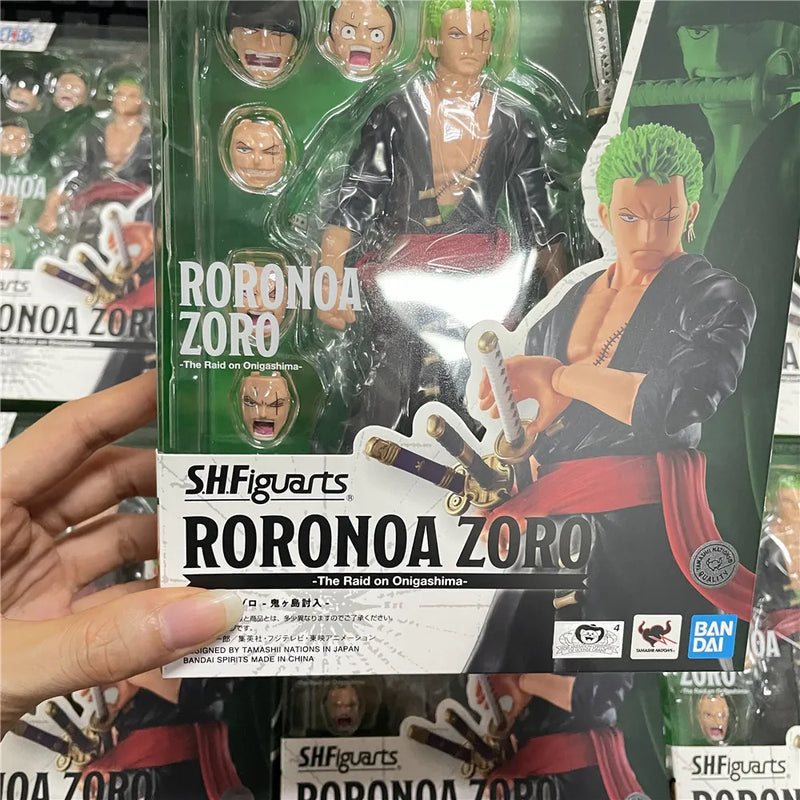 Original One Piece S.H.Figuarts Zoro Anime The Raid on Onigashima Roronoa Zoro SHF Toys PVC Action Figure Collector