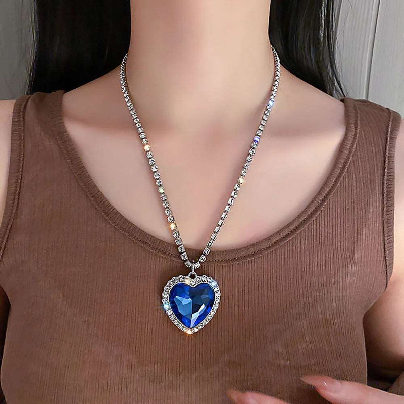 Relive Titanic's Romance with The Heart of the Ocean Pendant Necklace ShakLabs Store