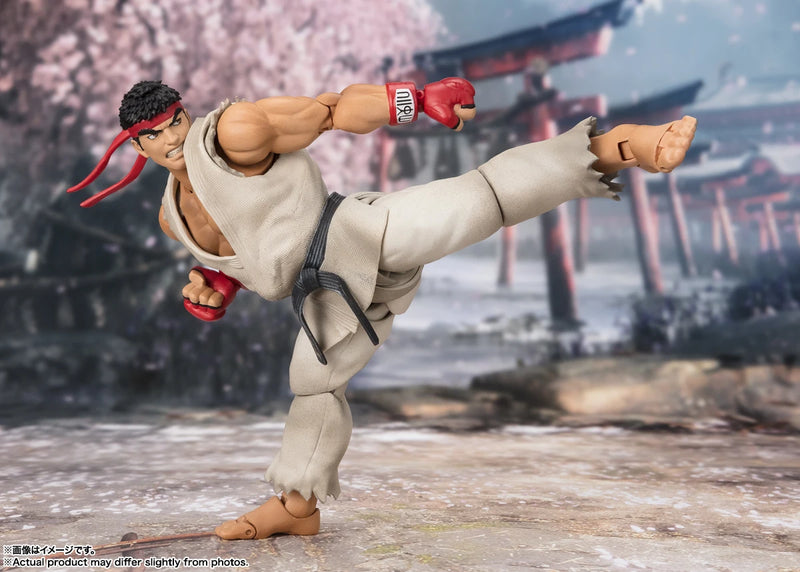 Original Street Fighter S.H.Figuarts Ryu Outfit 2 Anime Toys for Children PVC Action Figure Collector 14.5cm Doll