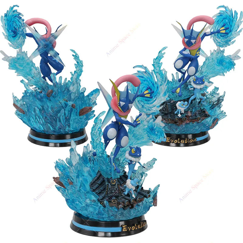 Pokemon Figure GK Evolution of Charizard Greninja Eevee Gengar Mewtwo Blastoise Venusaur Led Light Action Model Gift PVC Statue