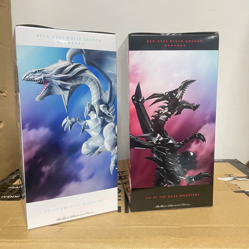 Original Bandai Anime Yu-Gi-Oh! Duel Monsters Blue-Eyes White Dragon FIGURE Action Figure PVC Red-Eyes Black Dragon Toys Model