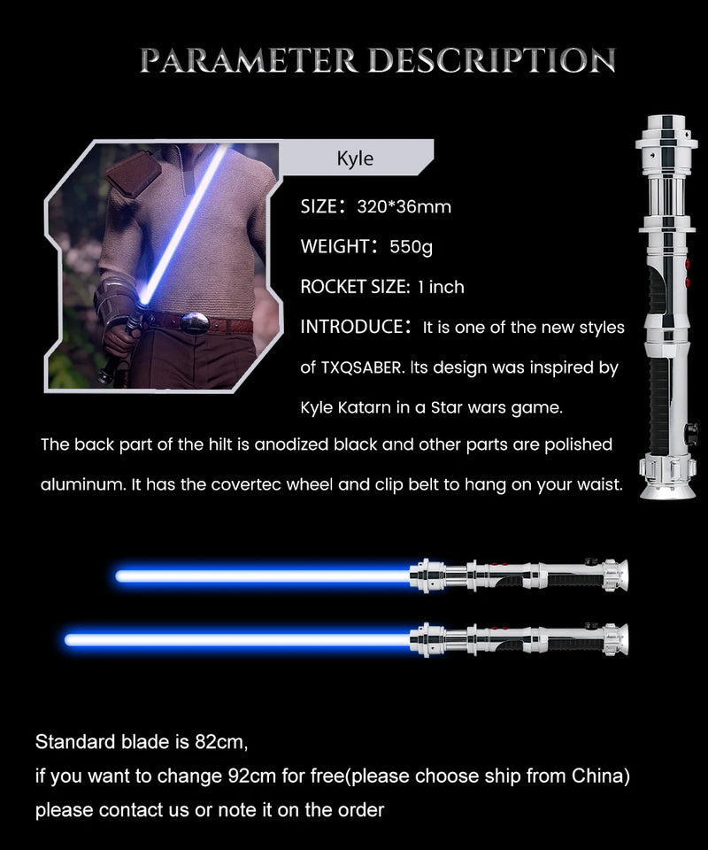 TXQ SABER SNV4 Proffie: Customizable Lightsaber (Metal Hilt, Neo Pixel)