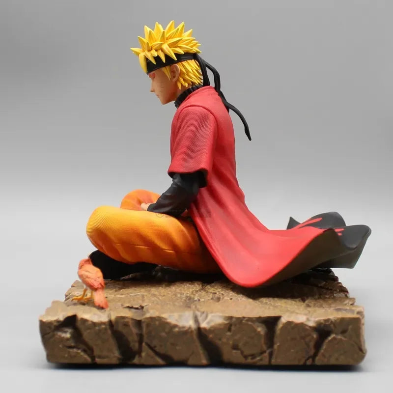 Uzumaki Naruto Anime Figure Naruto Action Figurine 16cm Sit In Meditation Posture Statue Screen Decor Collectble Anime Toys Gift