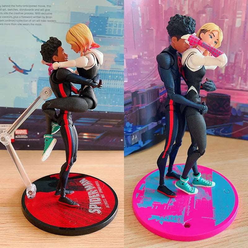 SHF Spider-Verse Miles Morales & Gwen Stacy Figures