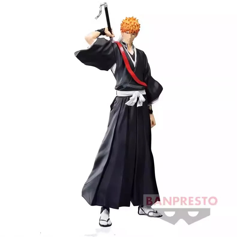 Original Bleach Kurosaki Ichigo Hitsugaya Toushirou Anime Toys Yamamoto Genryuusai Shigekuni PVC Action Figure Collector Doll