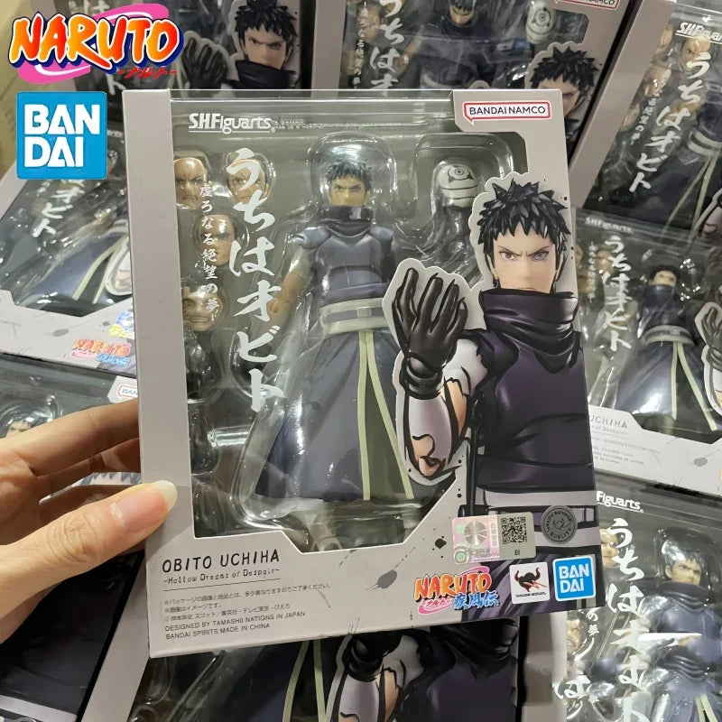 Original Bandai Shfiguarts Naruto Action Figures: Shippuden Sasuke Kakashi Sakura Uchiha Madara Movable Model Decorate Toys Gift