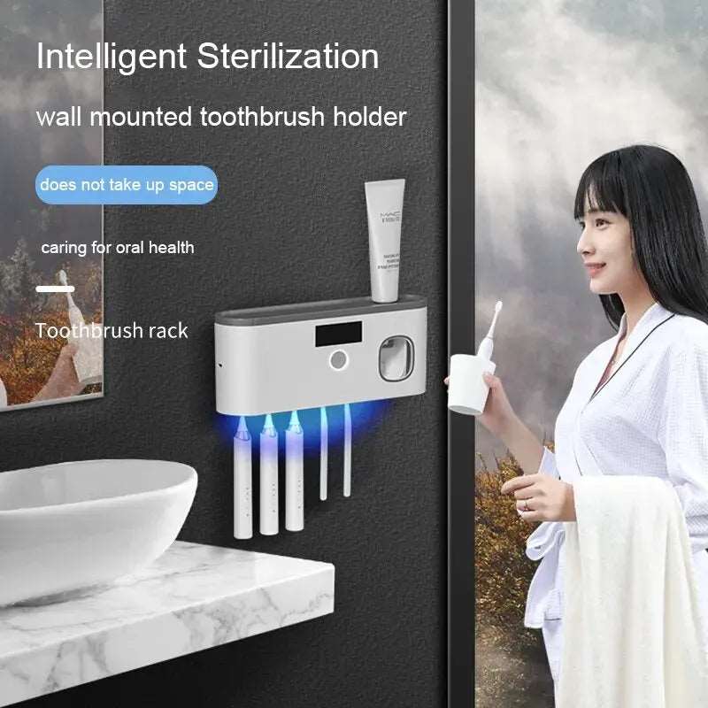 Solar UV Toothbrush Sterilizer & Smart Squeezer