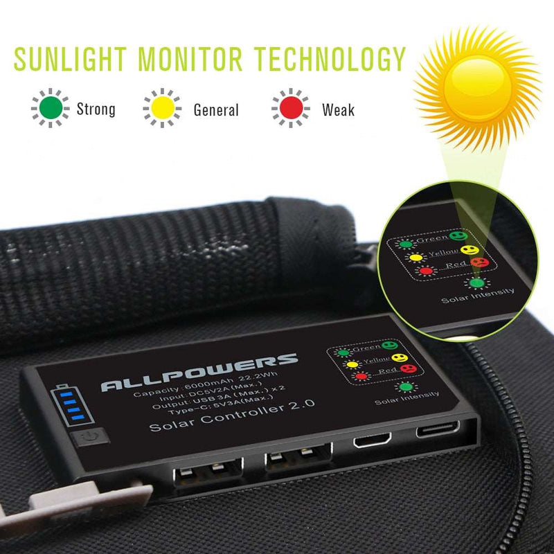 ALLPOWERS Solar Panel 5V 21W Portable Solar Charger - SHAKLABS STORE