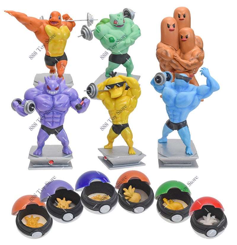 Anime Pokemon Muscle Man Action Figure - SHAKLABS STORE