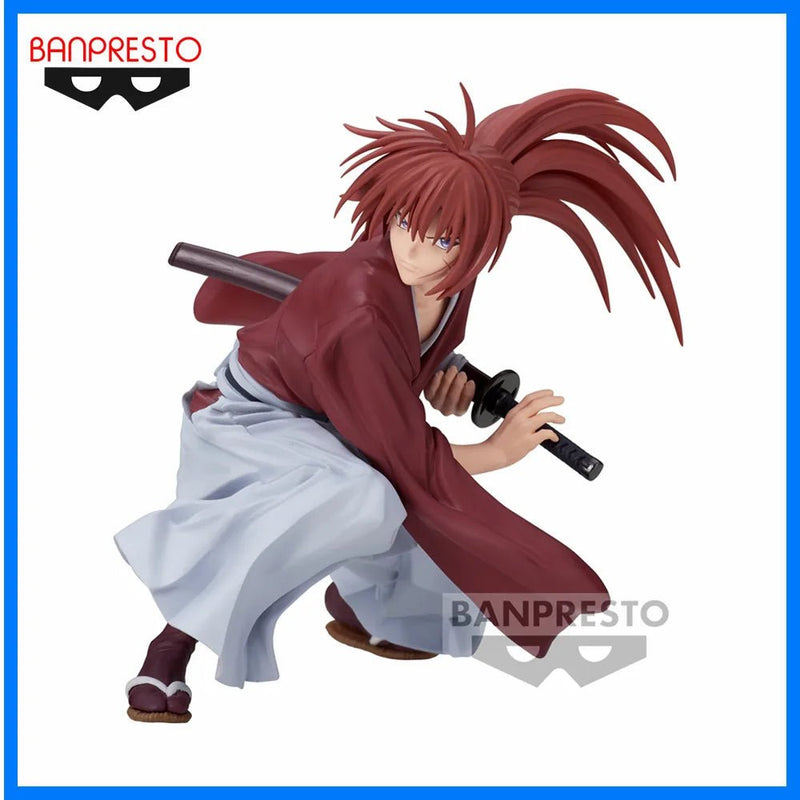 BANDAI Original Anime Rurouni Kenshin VIBRATION STARS Kenshin Himura PVC Action Figures BANPRESTO Figurine Toys Model - SHAKLABS STORE