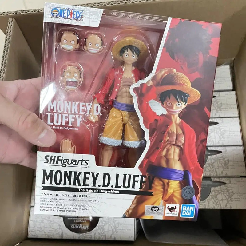 BANDAI S.H.Figuarts One Piece Luffy Invasion of Onigashima Costume SHF PVC Action Figures 140mm Anime Figurine - SHAKLABS STORE